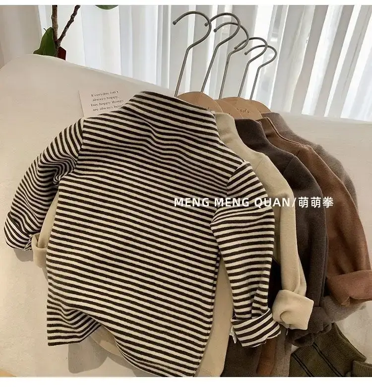 Brown Long Sleeve T-Shirt for Girls Autumn Winter — feature 9