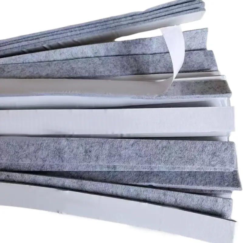 Adhesive-Backed Felt Strips for Furniture, Self-Adhesive Felt Rolls with Adhesive Backing, Industrial New Energy Dust-Proof Sealing Velvet Car Tape