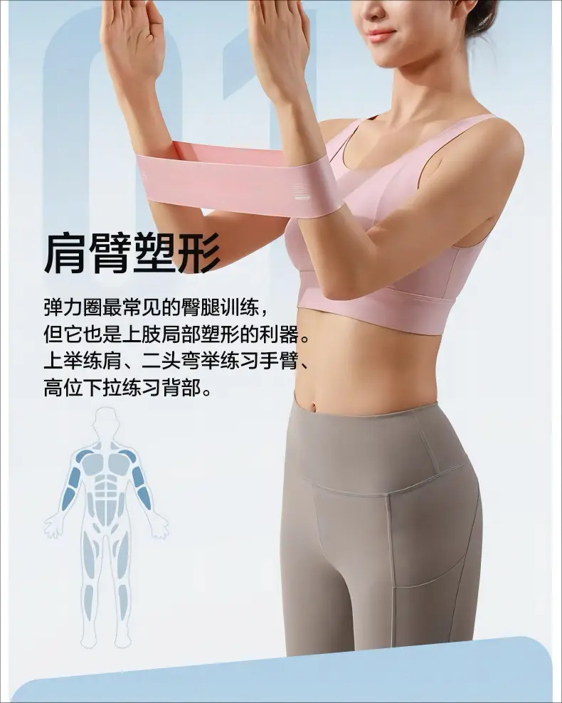 Silicone Elastic Hip Training Resistance Band Yoga Elastic Circle Buttocks Strength Training Artifact Fitness Leg Training Resistance Band — feature 14
