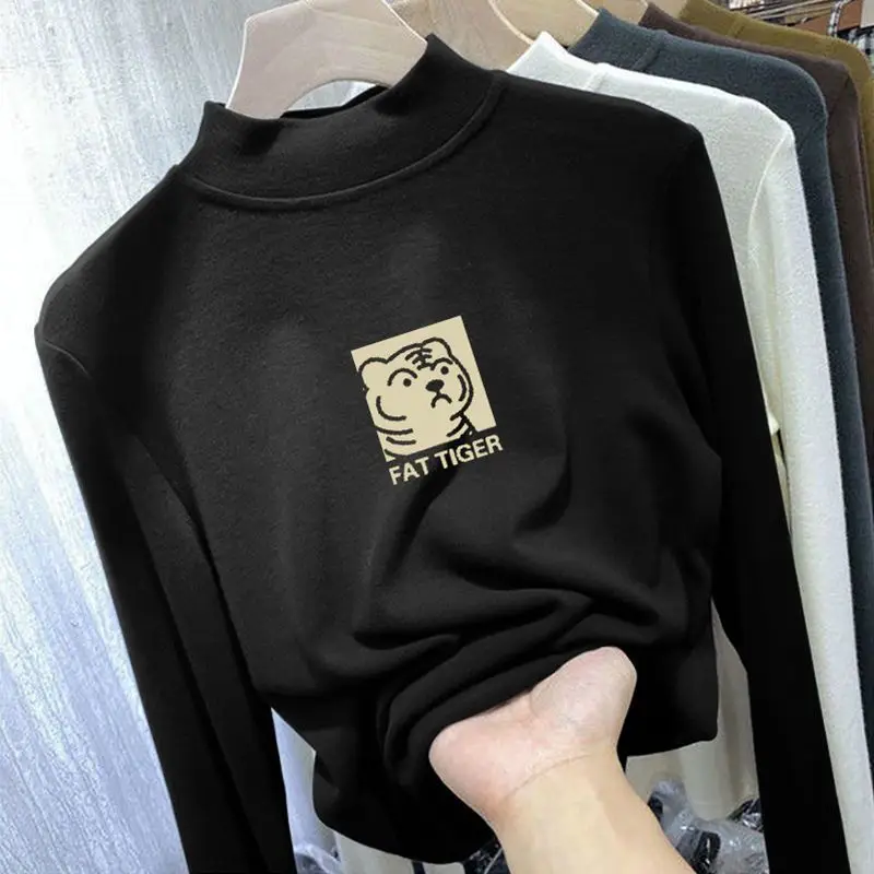 Girls German Velvet T-Shirt Black Long Sleeve - Image 7