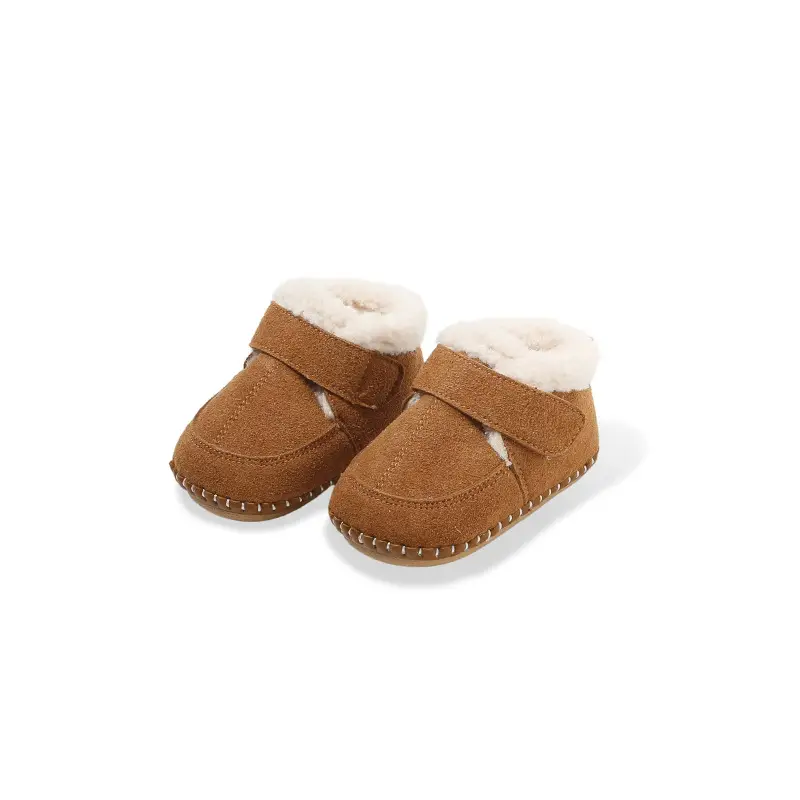 Fleece Lined Warm Baby Shoes Mango Yellow 3-6-12M