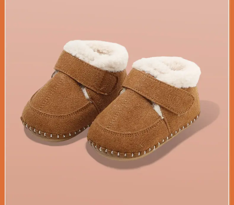 Fleece Lined Warm Baby Shoes Mango Yellow 3-6-12M — feature 25