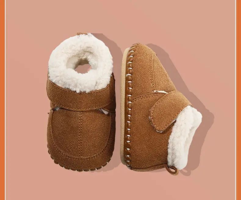 Fleece Lined Warm Baby Shoes Mango Yellow 3-6-12M — feature 26