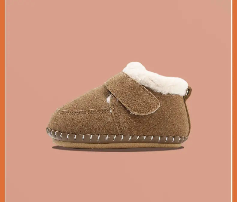 Fleece Lined Warm Baby Shoes Mango Yellow 3-6-12M — feature 27