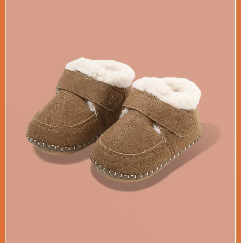 Fleece Lined Warm Baby Shoes Mango Yellow 3-6-12M — feature 28