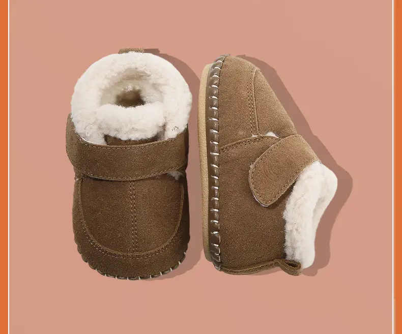 Fleece Lined Warm Baby Shoes Mango Yellow 3-6-12M — feature 29
