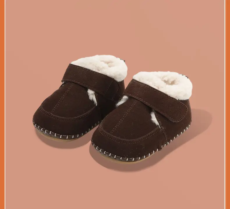 Fleece Lined Warm Baby Shoes Mango Yellow 3-6-12M — feature 31