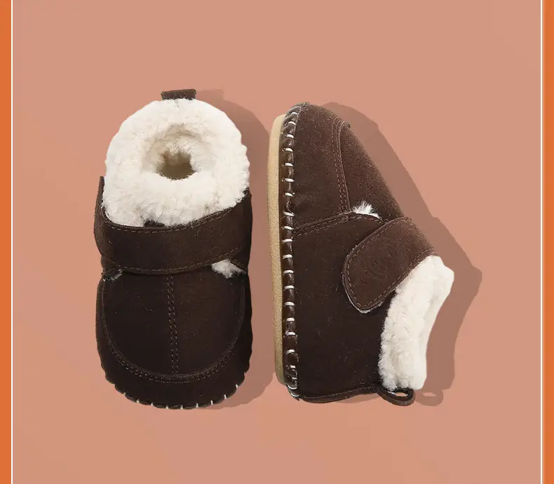 Fleece Lined Warm Baby Shoes Mango Yellow 3-6-12M — feature 32
