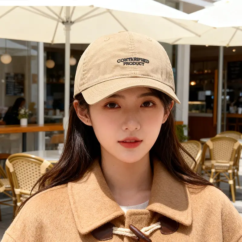 Korean Letter Embroidered Baseball Cap for Women - Image 7