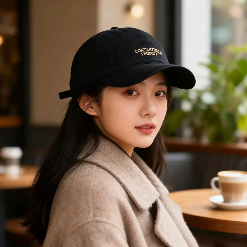 Korean Letter Embroidered Baseball Cap for Women - Image 8