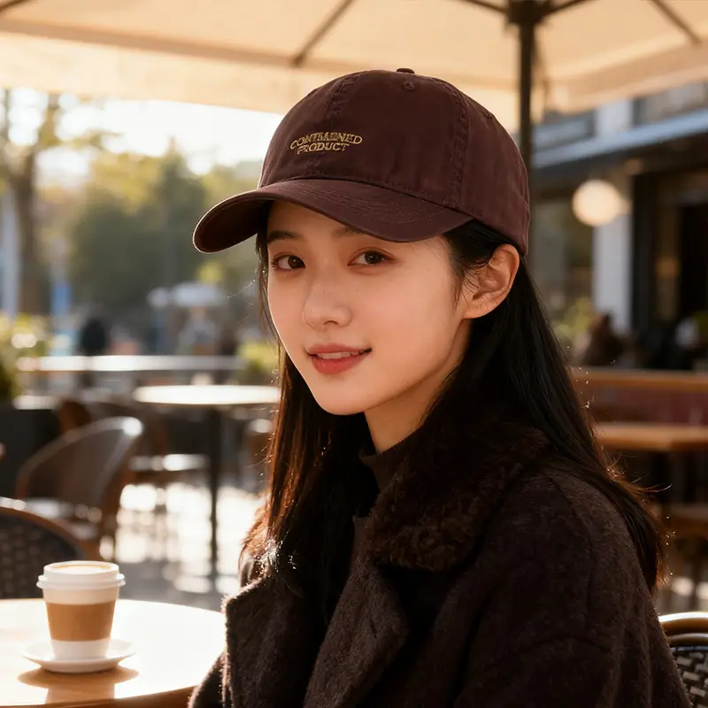 Korean Letter Embroidered Baseball Cap for Women - Image 9