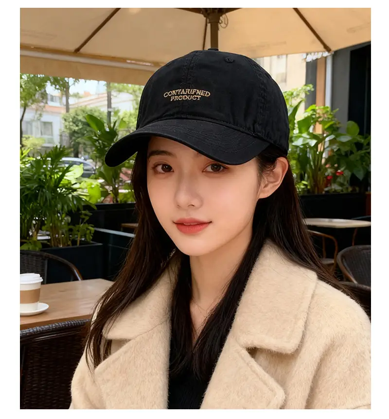 Korean Letter Embroidered Baseball Cap for Women — feature 15