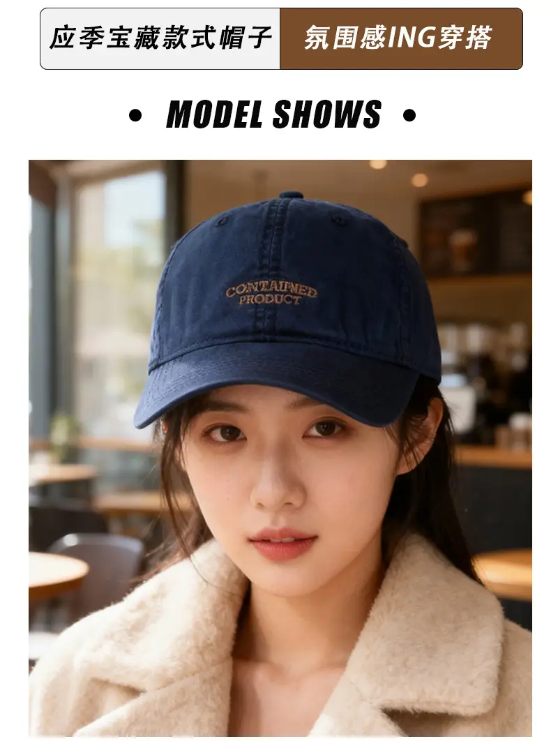 Korean Letter Embroidered Baseball Cap for Women — feature 4