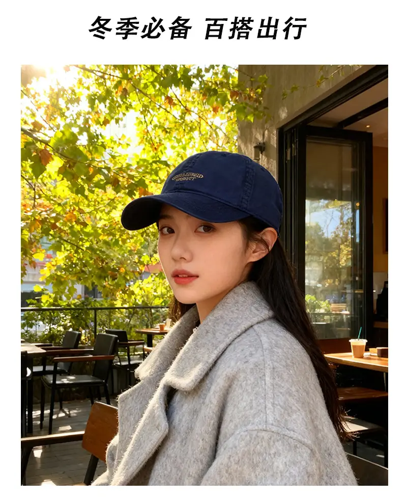 Korean Letter Embroidered Baseball Cap for Women — feature 5