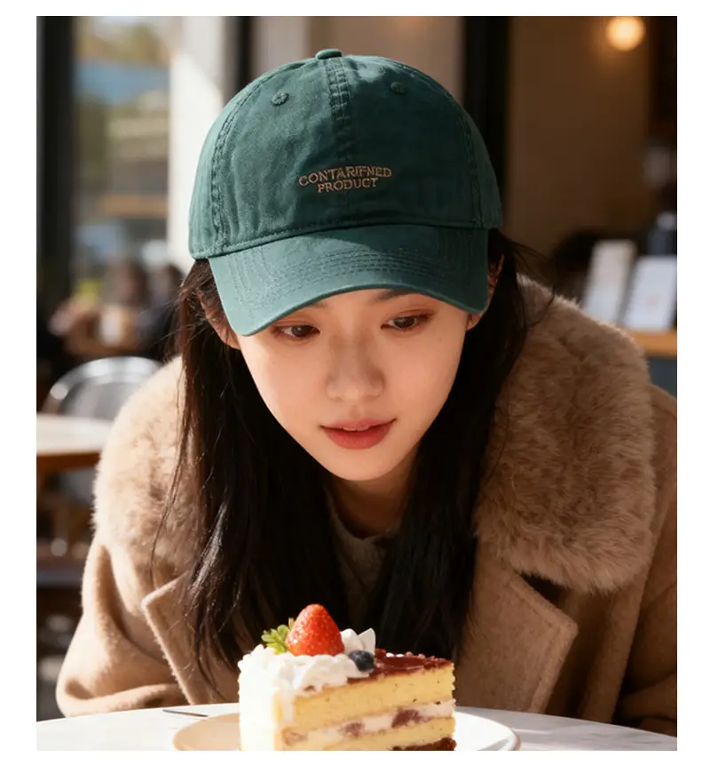 Korean Letter Embroidered Baseball Cap for Women — feature 8