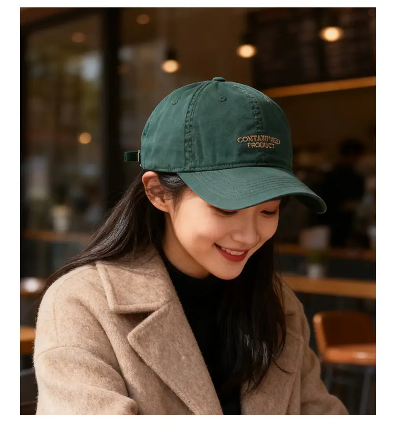Korean Letter Embroidered Baseball Cap for Women — feature 9