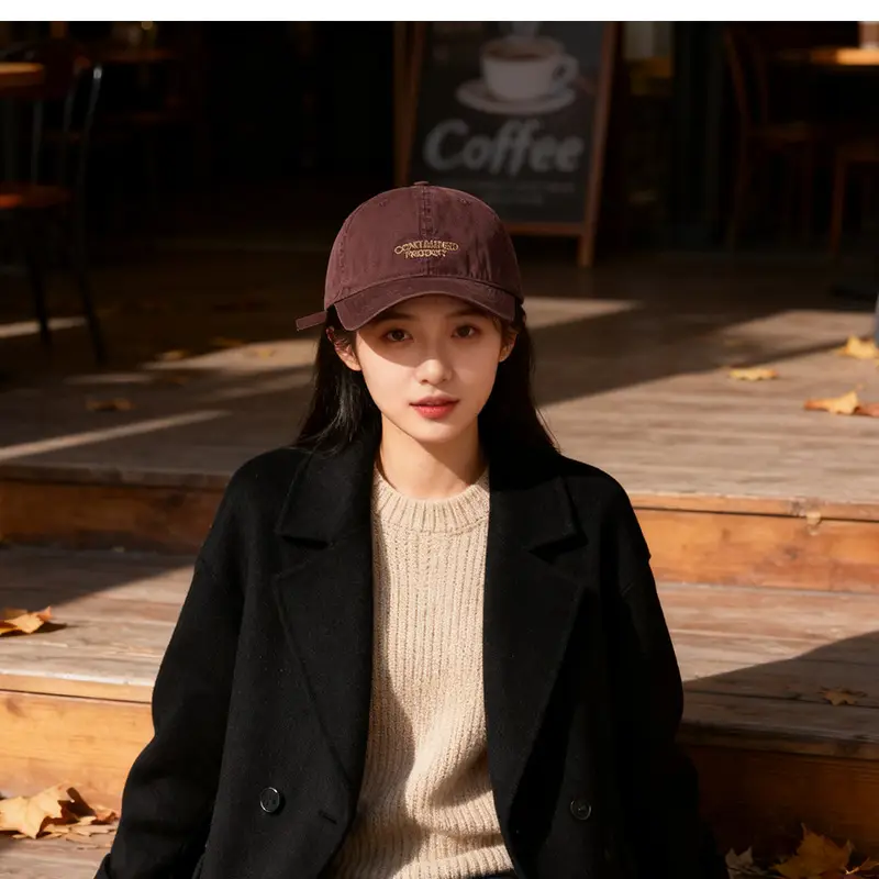 Korean Letter Embroidered Baseball Cap for Women - Image 2