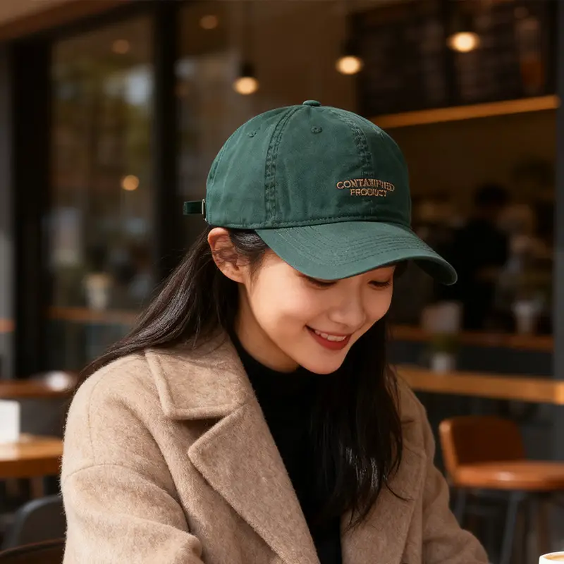 Korean Letter Embroidered Baseball Cap for Women - Image 3