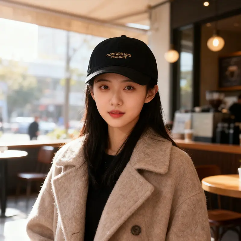 Korean Letter Embroidered Baseball Cap for Women - Image 4