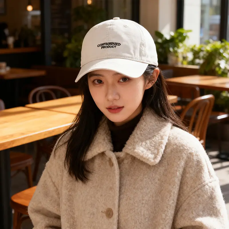 Korean Letter Embroidered Baseball Cap for Women - Image 5