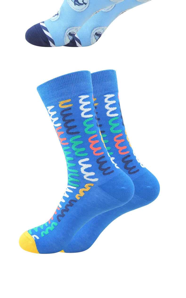 In-Stock Autumn New Men's Mid-Calf Socks Santa Claus Reindeer Cartoon Anime Cotton Socks — feature 7
