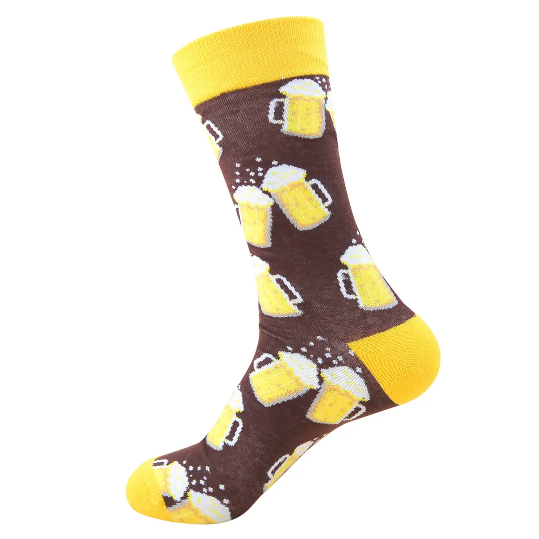 In-Stock Autumn New Men's Mid-Calf Socks Santa Claus Reindeer Cartoon Anime Cotton Socks