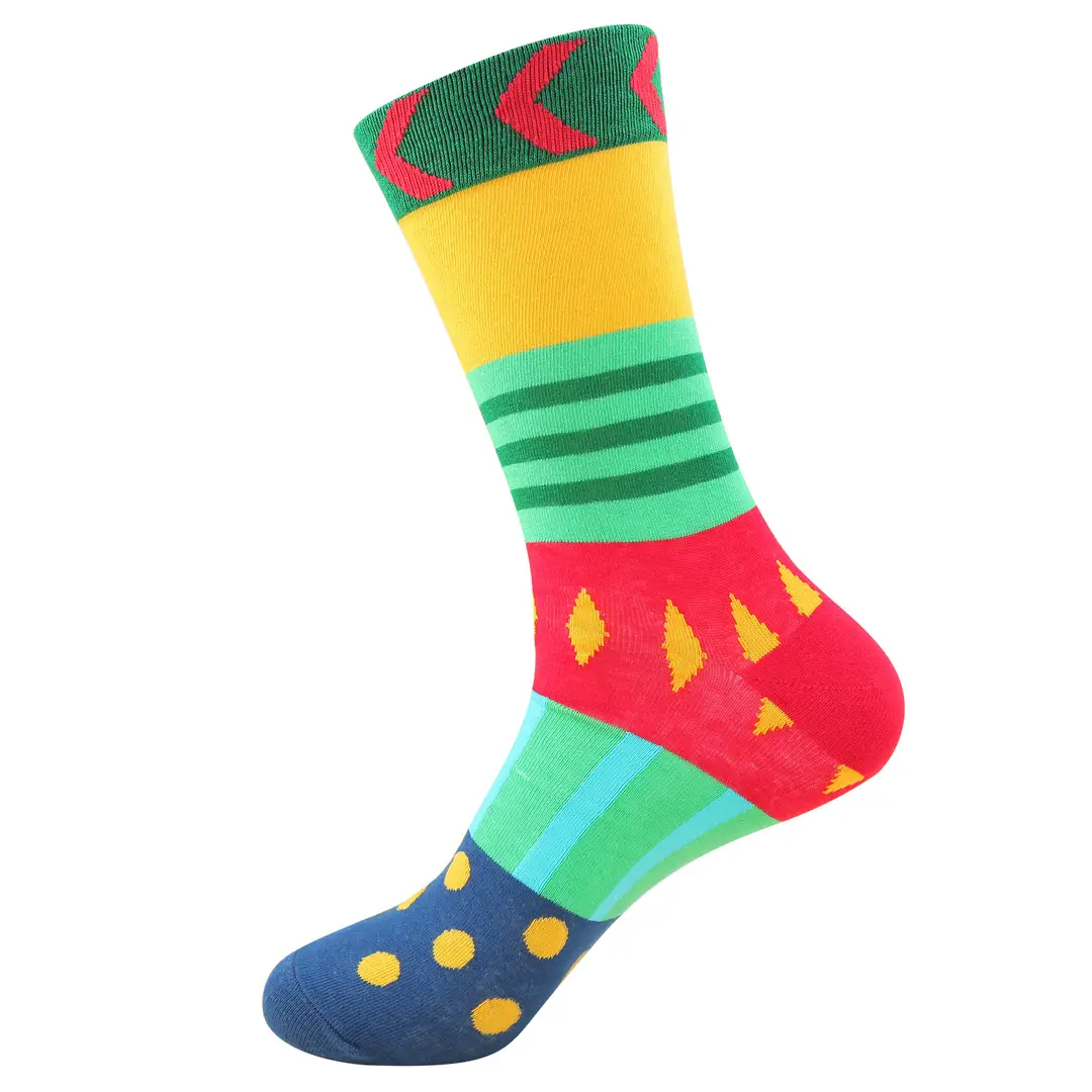 In-Stock Autumn New Men's Mid-Calf Socks Santa Claus Reindeer Cartoon Anime Cotton Socks