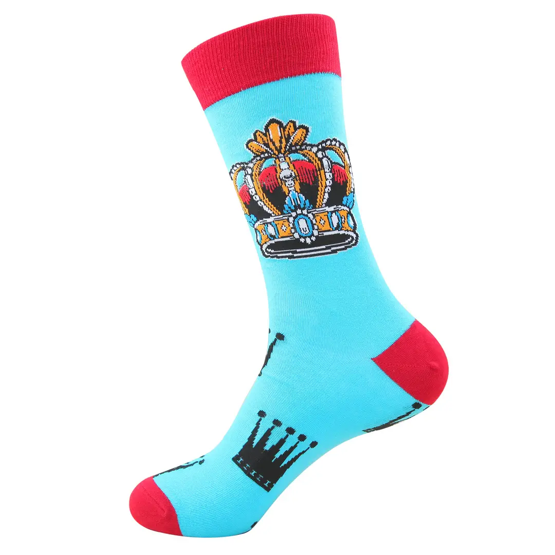 In-Stock Autumn New Men's Mid-Calf Socks Santa Claus Reindeer Cartoon Anime Cotton Socks