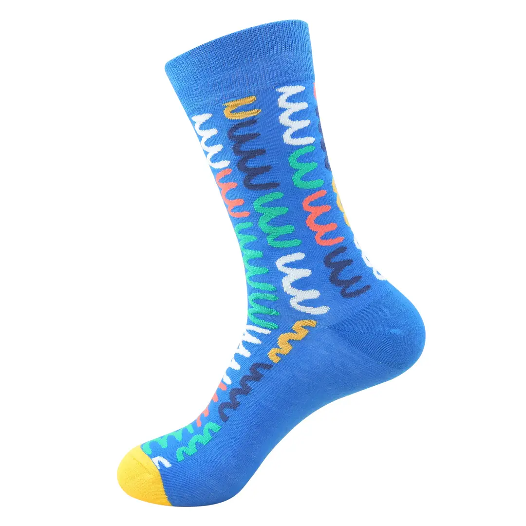 In-Stock Autumn New Men's Mid-Calf Socks Santa Claus Reindeer Cartoon Anime Cotton Socks