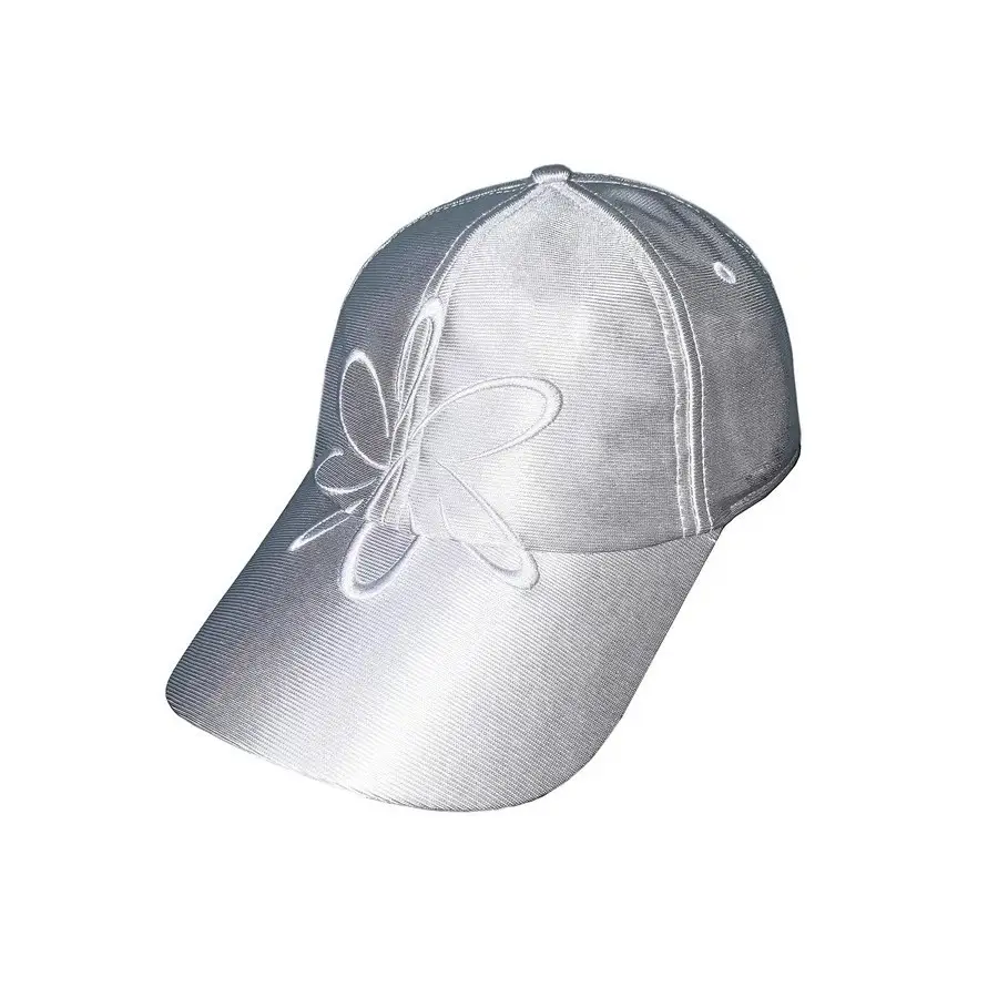Silver Embroidered Duckbill Cap Sun Protection Korean Style - Image 2