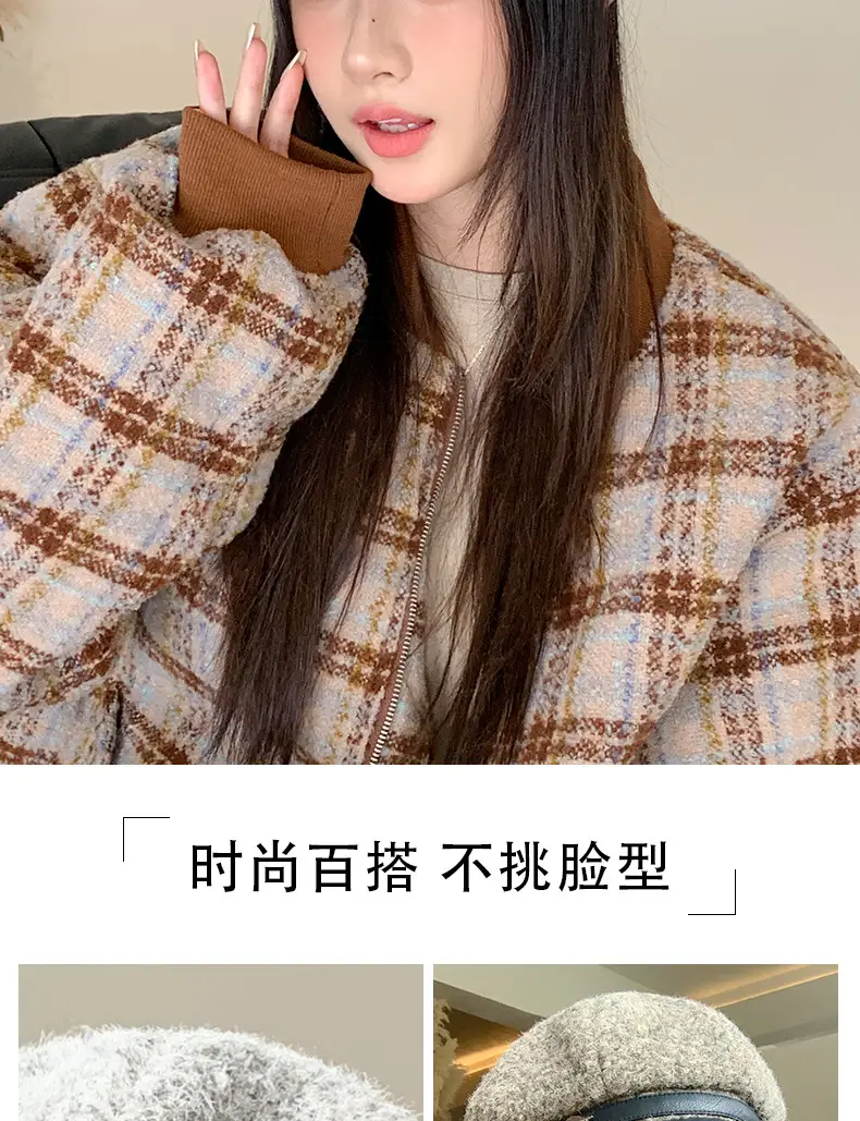 Women Plush Duck Tongue Beret Hat Winter Warm — feature 2