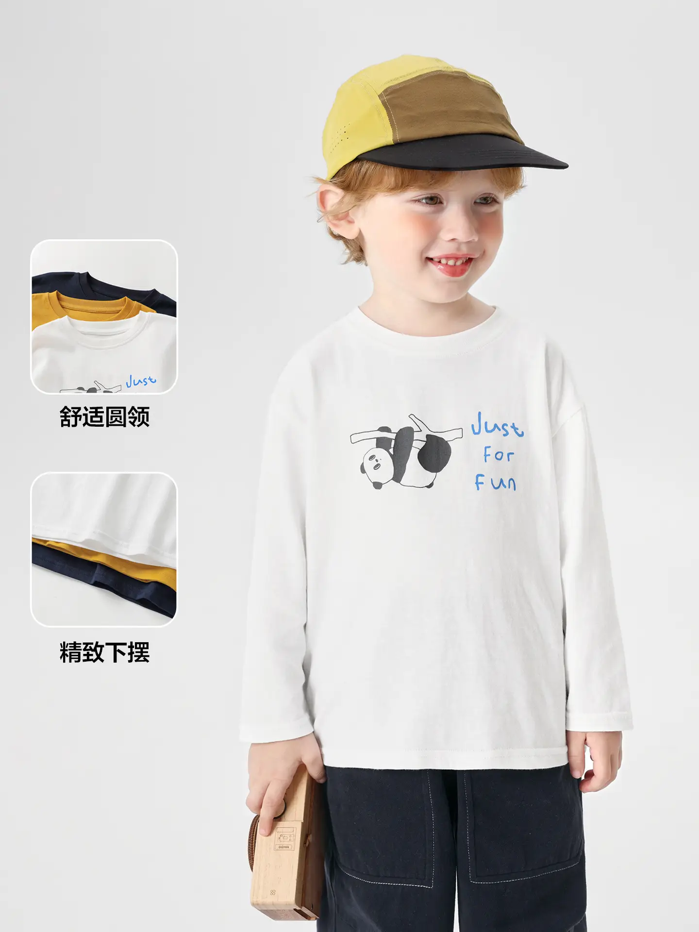 Right European Boys Cartoon Long Sleeve T-Shirt White - Image 6