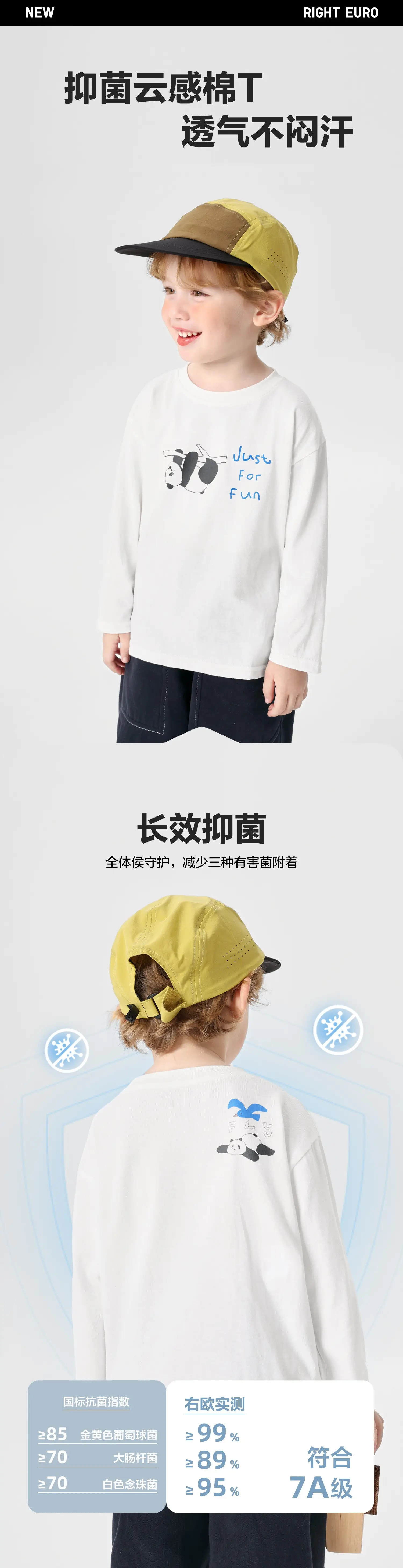 Right European Boys Cartoon Long Sleeve T-Shirt White — feature 2
