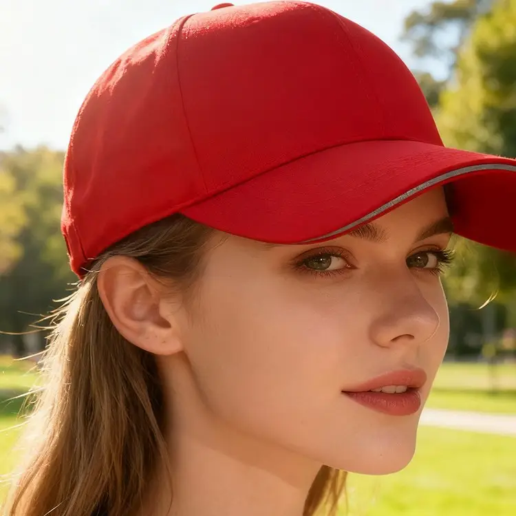 Blue Wide Brim Baseball Cap for Women