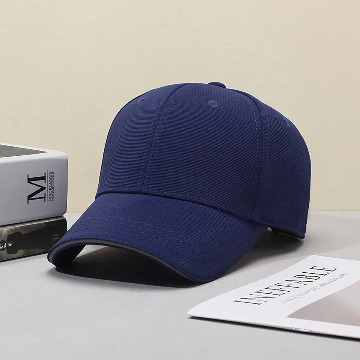 Blue Wide Brim Baseball Cap for Women