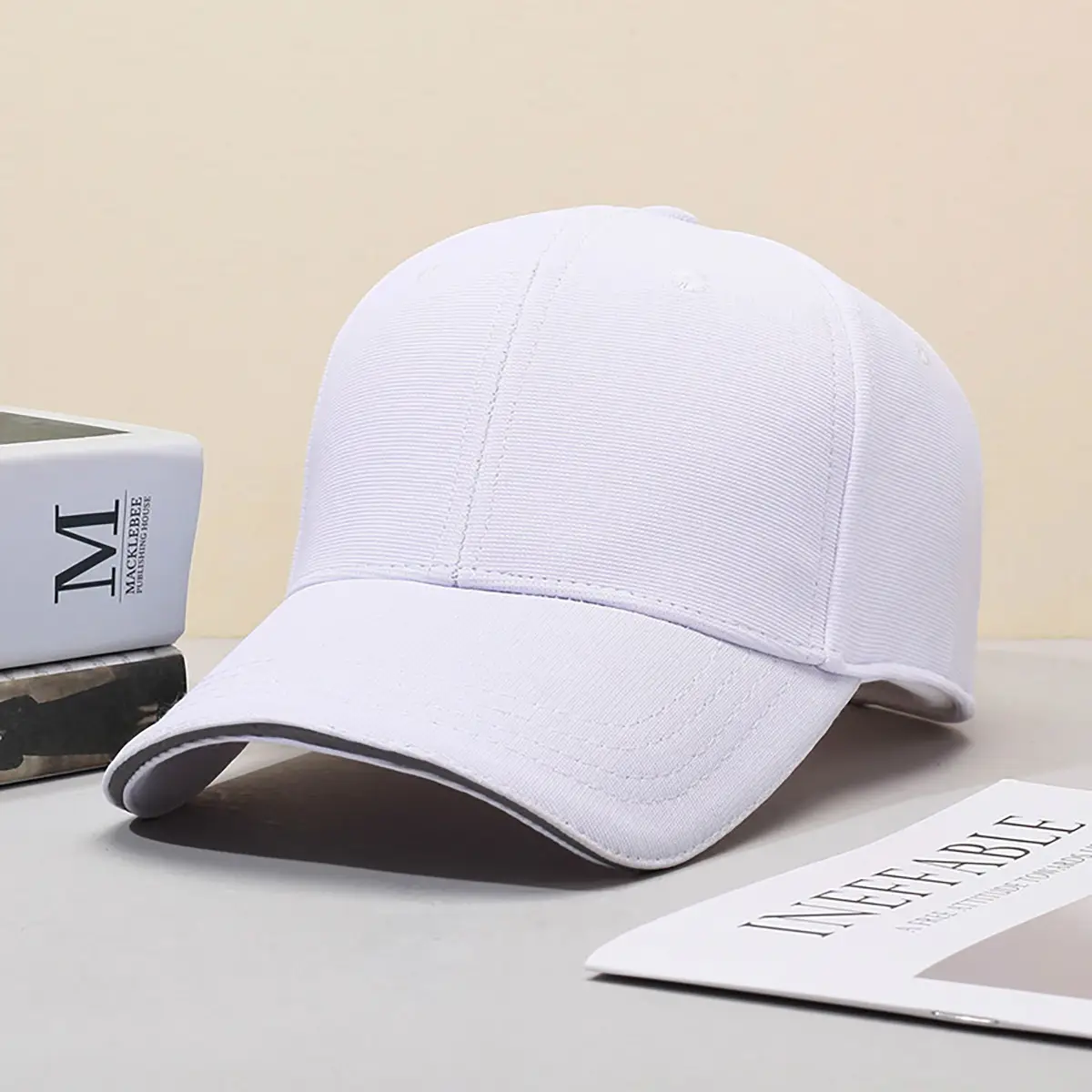 Blue Wide Brim Baseball Cap for Women