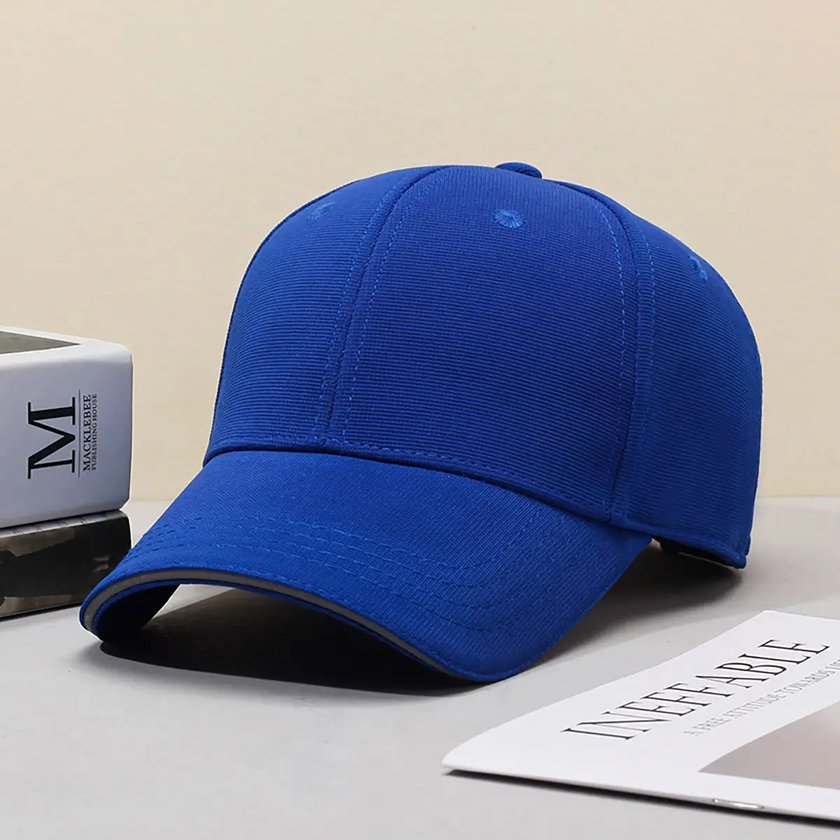 Blue Wide Brim Baseball Cap for Women