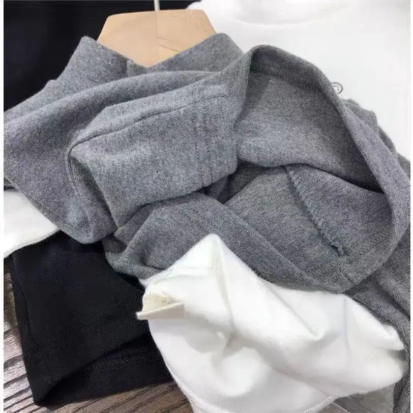 2024 Kids Warm Grey Turtleneck T-Shirt - Image 5