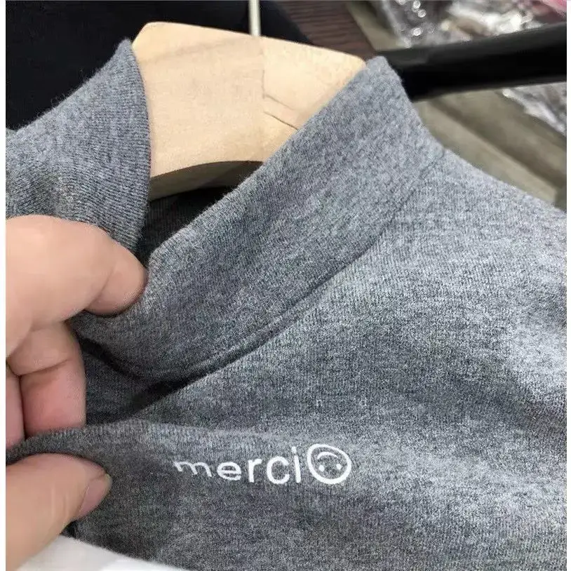 2024 Kids Warm Grey Turtleneck T-Shirt — feature 4