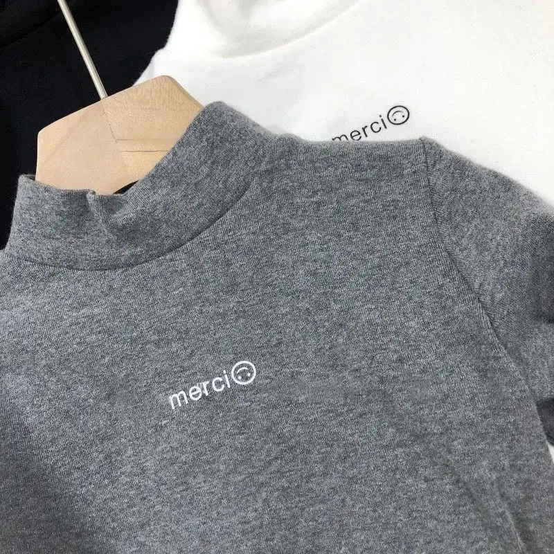 2024 Kids Warm Grey Turtleneck T-Shirt — feature 6