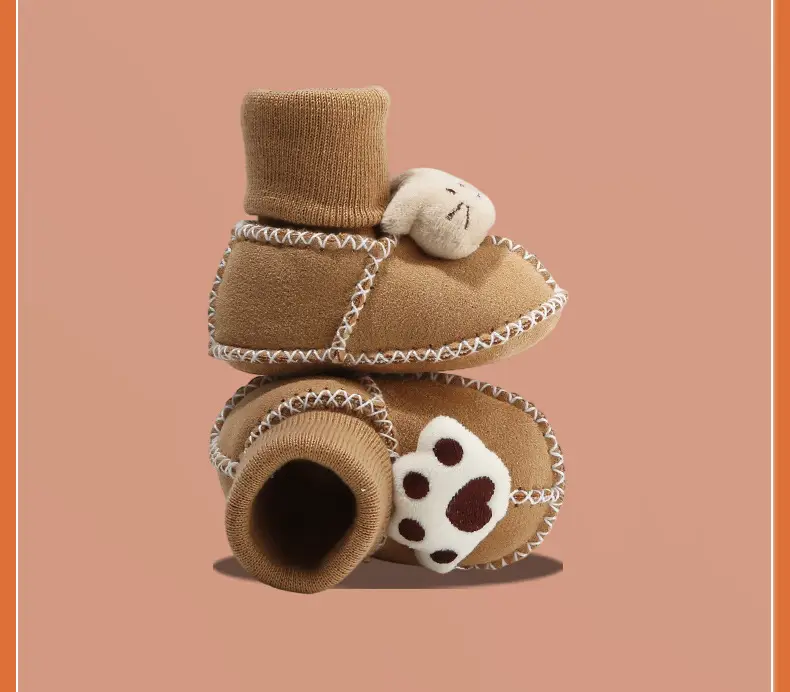 Warm Fleece Lined Newborn Baby Shoes 3 Pair — feature 29