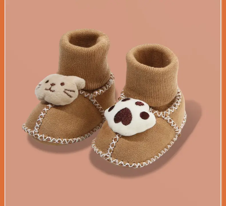 Warm Fleece Lined Newborn Baby Shoes 3 Pair — feature 30