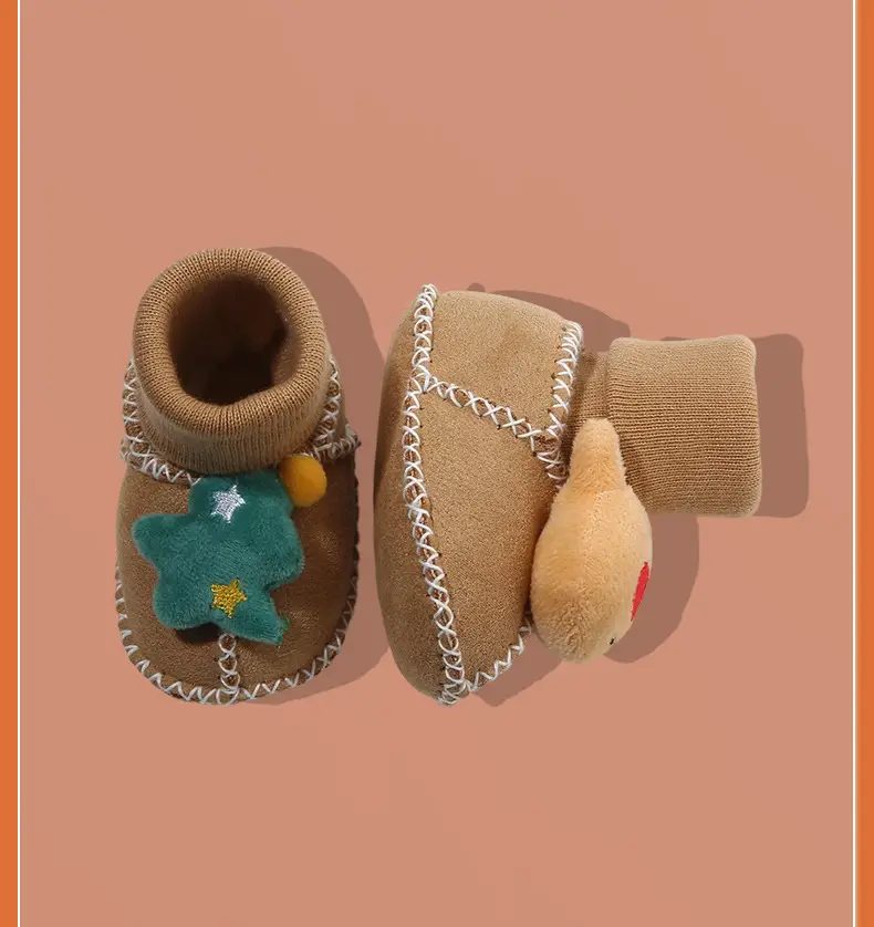 Warm Fleece Lined Newborn Baby Shoes 3 Pair — feature 34