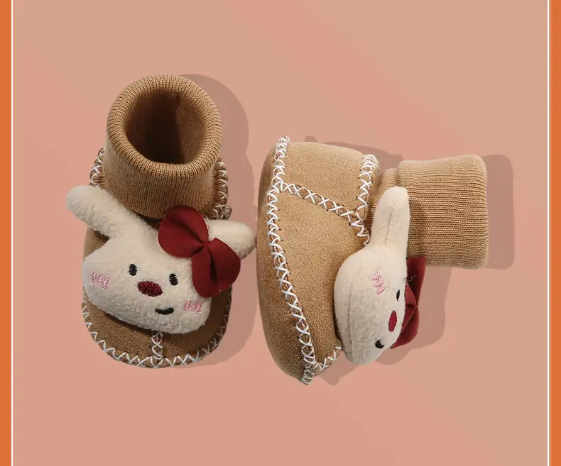 Warm Fleece Lined Newborn Baby Shoes 3 Pair — feature 37