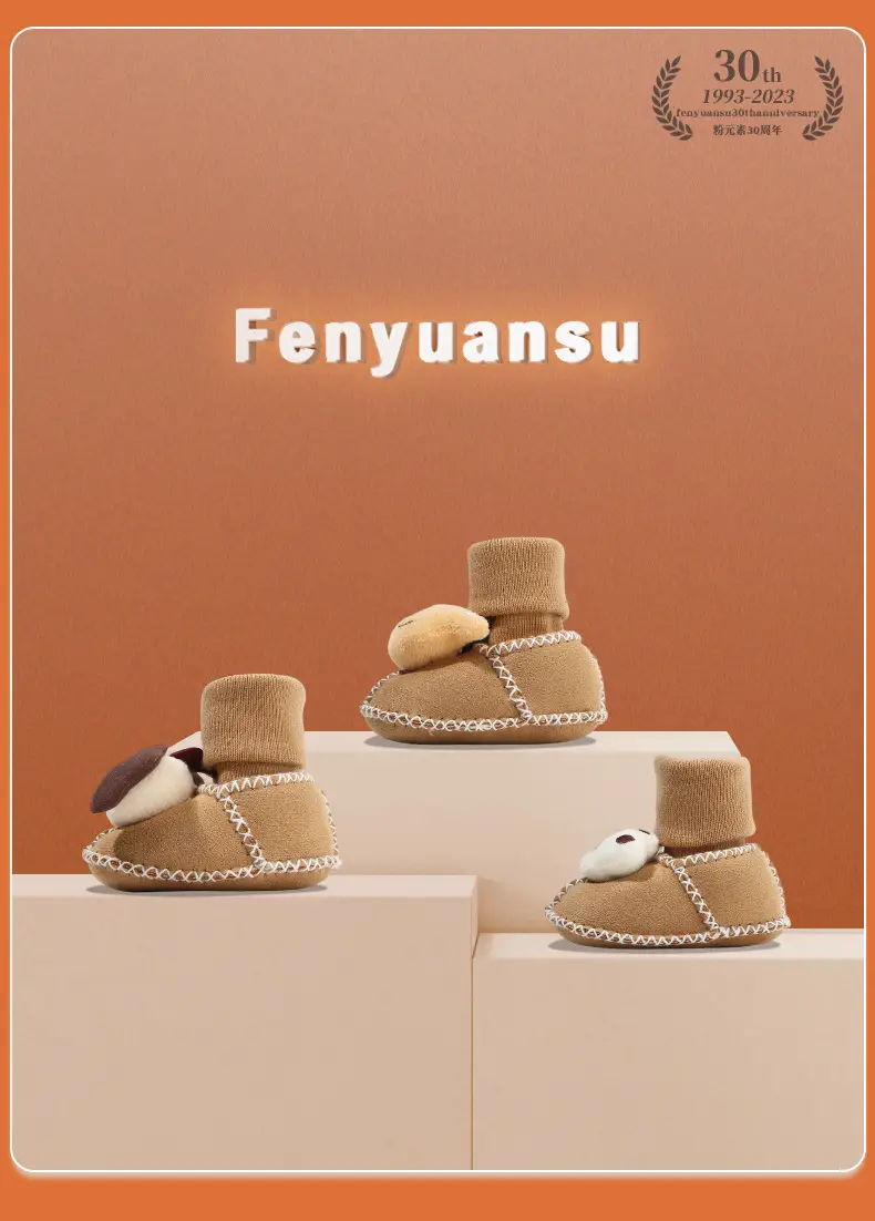 Warm Fleece Lined Newborn Baby Shoes 3 Pair — feature 7