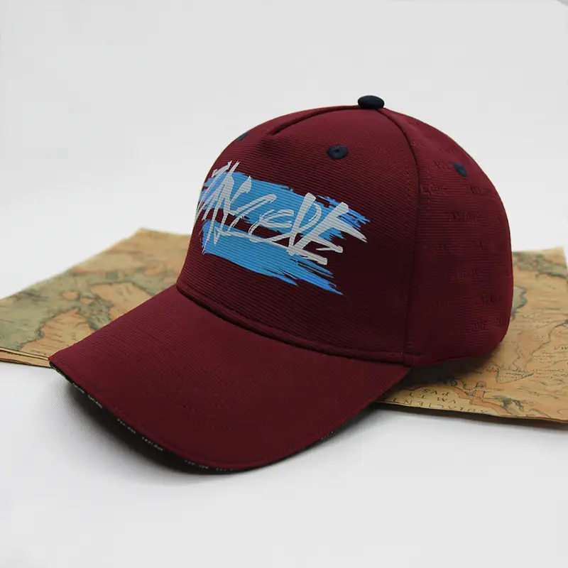 Customized Digital Print Baseball Cap Large Head Navy Blue - Image 2
