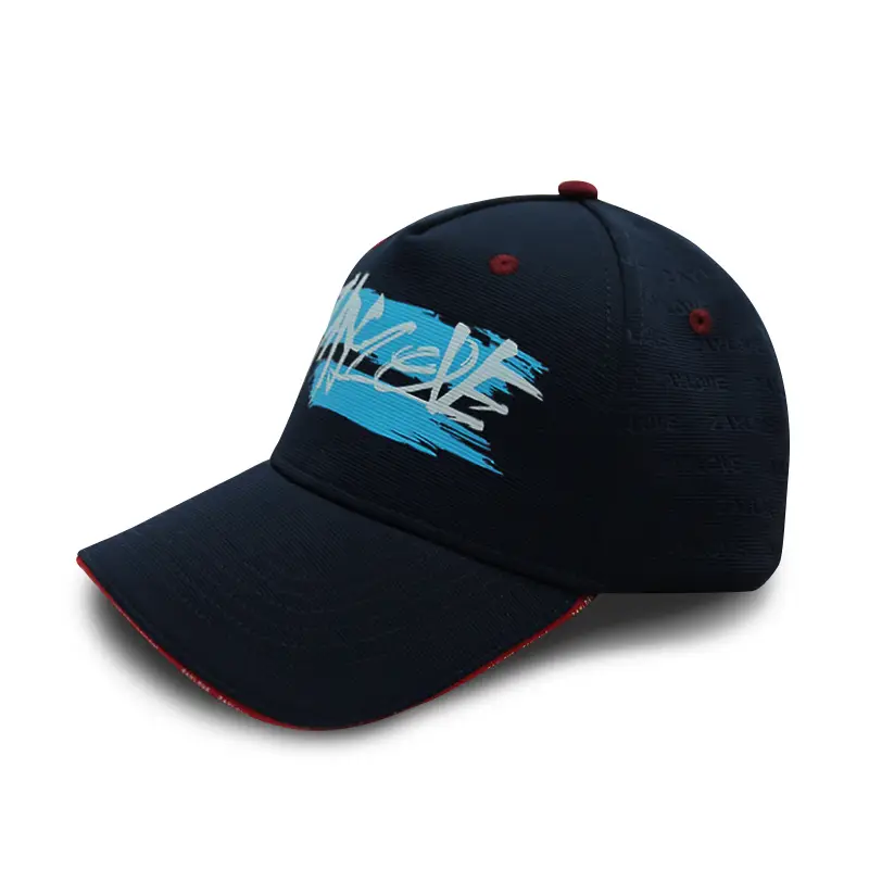 Customized Digital Print Baseball Cap Large Head Navy Blue - Image 6