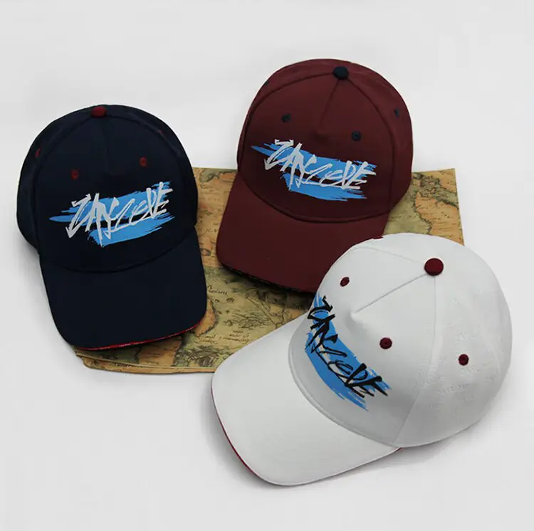 Customized Digital Print Baseball Cap Large Head Navy Blue — feature 1