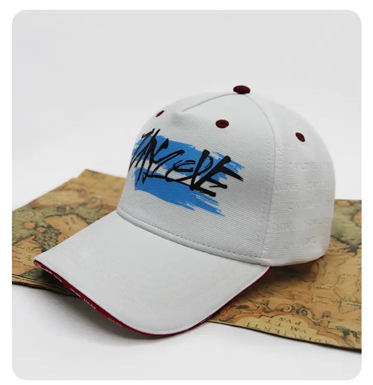 Customized Digital Print Baseball Cap Large Head Navy Blue — feature 5