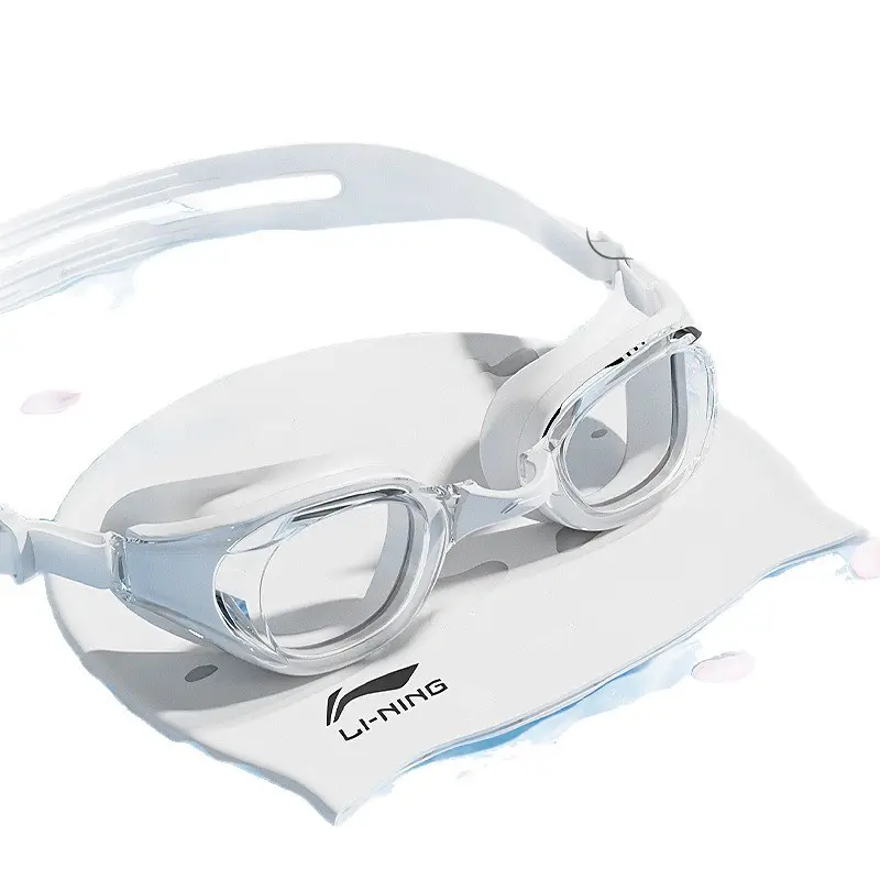 Swimming Goggles Waterproof and Anti-Fog High-Definition Swimming Pool Glasses and Swimming Cap Set for Men and Women and Kidsren Professional Diving Equipment Swimming Goggles